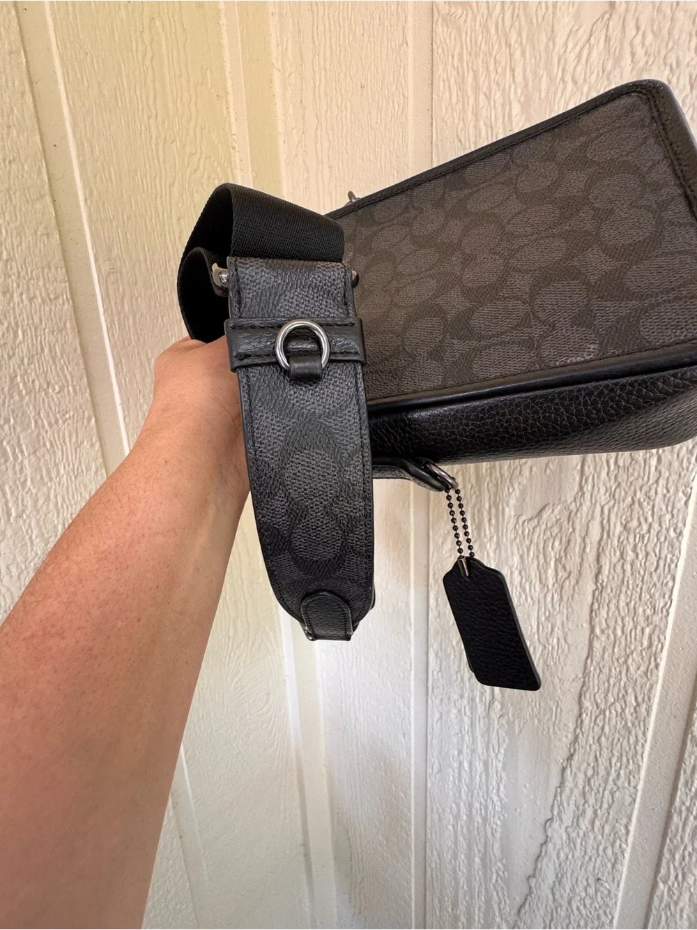 Coach Sullivan Black Signature Canvas Crossbody Bag